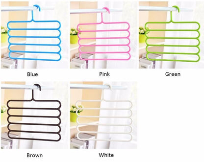5 Layer Hanger Plastic Multipurpose Kitchen Towels Hanger, Space Saver Cabinet Hanger Multiple Clothe Hanger Tie Shawls Cabinet Organizer