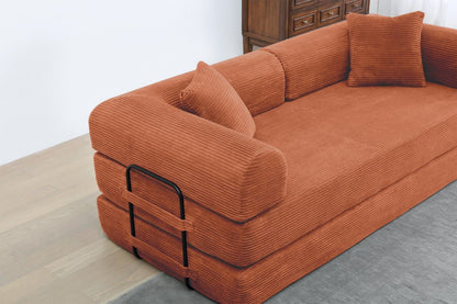 Foldable Sofa Bed, 77.9'' Folding Floor Couch, Compressed Convertable Sleeper Sofa, Memory Foam Couch with Pillow Back Support Armrest, 4-in-1 Futon Sofa Bed for Living Room, Army green