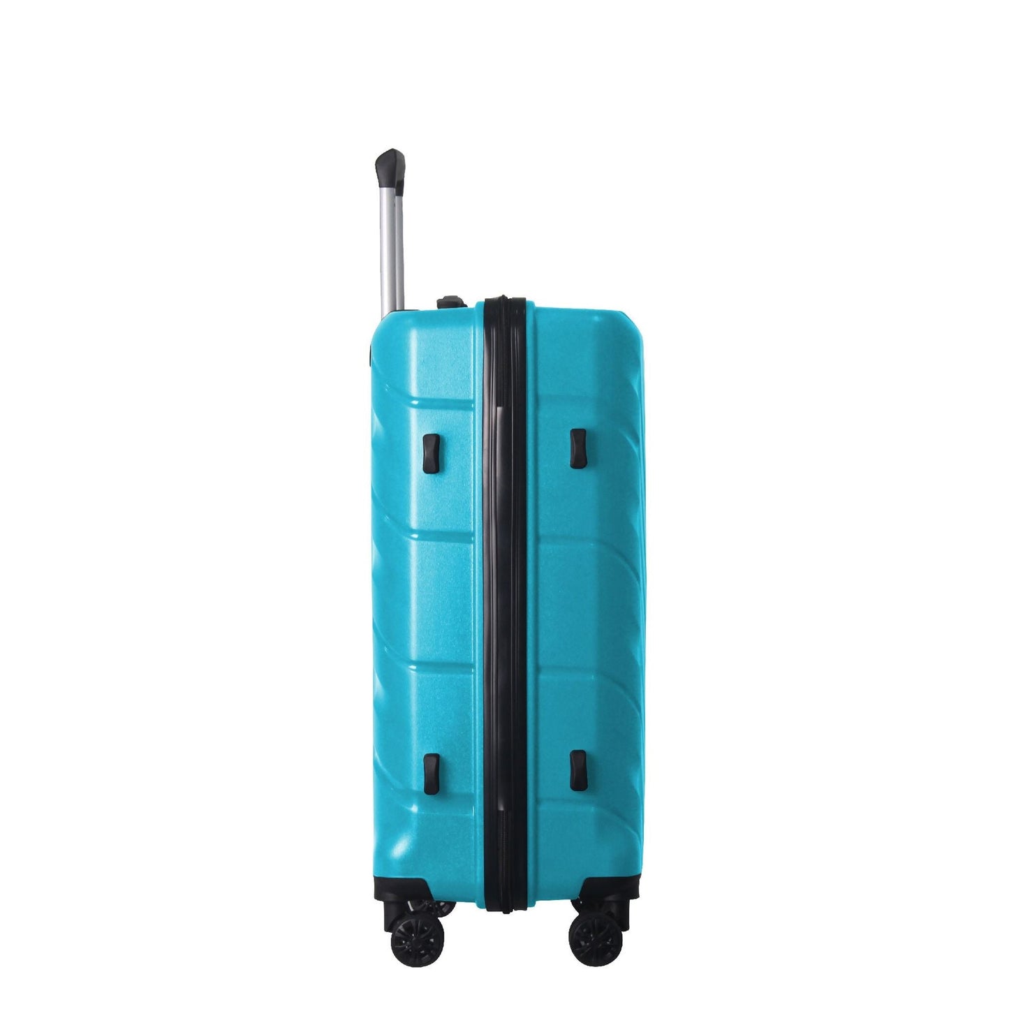 3-Piece Luggage Sets (20", 24", 28"), Suitcase with Wheels, Hardside Suitcase With Four Spinner Wheels and Scratch-Resistant Surface, Peacock Blue