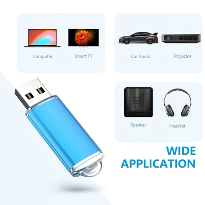 TOPESEL 5 Pack 16GB/32GB/64GB USB 2.0 Flash Drive Memory Stick Thumb Drives (5 Mixed Colors: Black Blue Green Red Silver)
