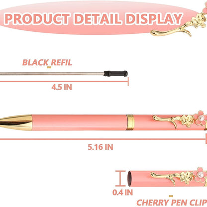 4pcs Ballpoint Pens,Fine Point Smooth Writing Pens,Metal Twist Pretty Pens For Journaling, 1.0 Mm Medium Point Black Ink Cute Pens,Office Supplies Fancy Pen Sets For Women&Men Gift