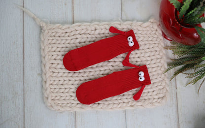 Couple Socks with Magnetic Hands 2 Pairs Magnetic Socks Funny Gifts For Valentines Day
