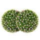 2 PCS Artificial Plant Topiary Balls 17.5 Inch Faux Decorative Balls with Pink Flowers