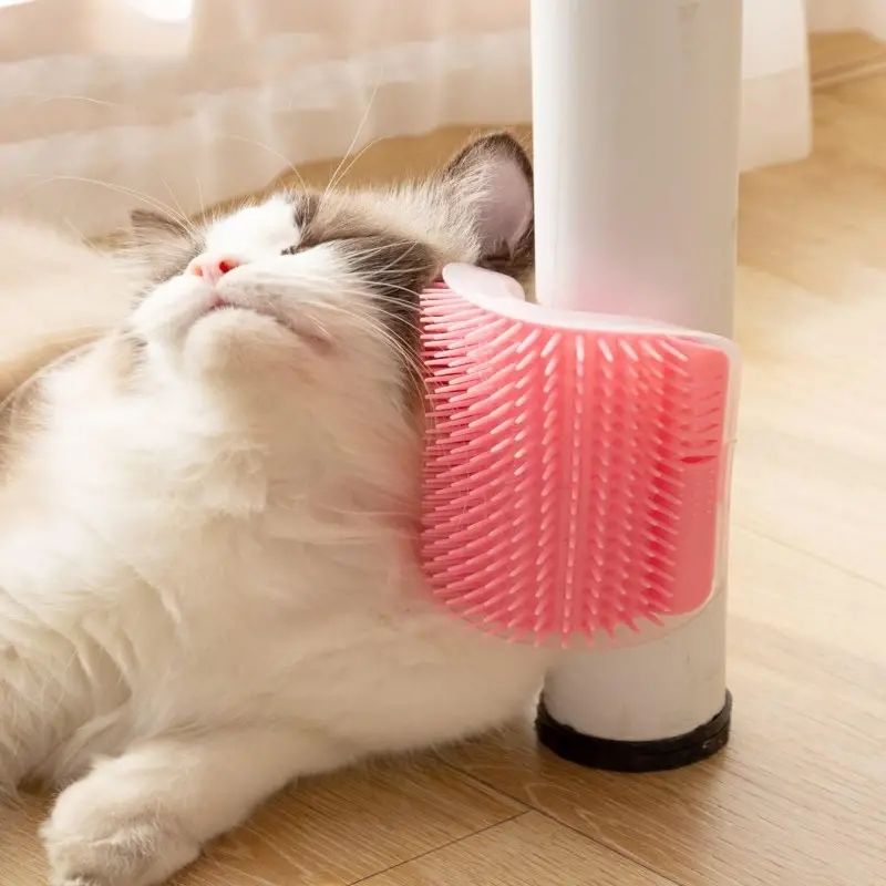 1/2pcs Corner Scrubber Cat Scratcher Massage Brush Scratcher Toy Cat Scratch Board, Wall Corner Cat Brush Pet Groomer Tool Brush Comb Pet Supplies
