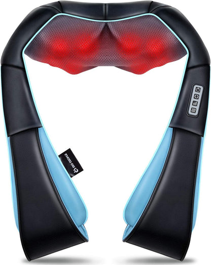 hiatsu Back Shoulder and Neck Massager with Heat, Electric Deep Tissue 4D Kneading Massage, Best Gifts for Women Men Mom Dad, Fathers Day, Mothers Day, Christmas Gifts