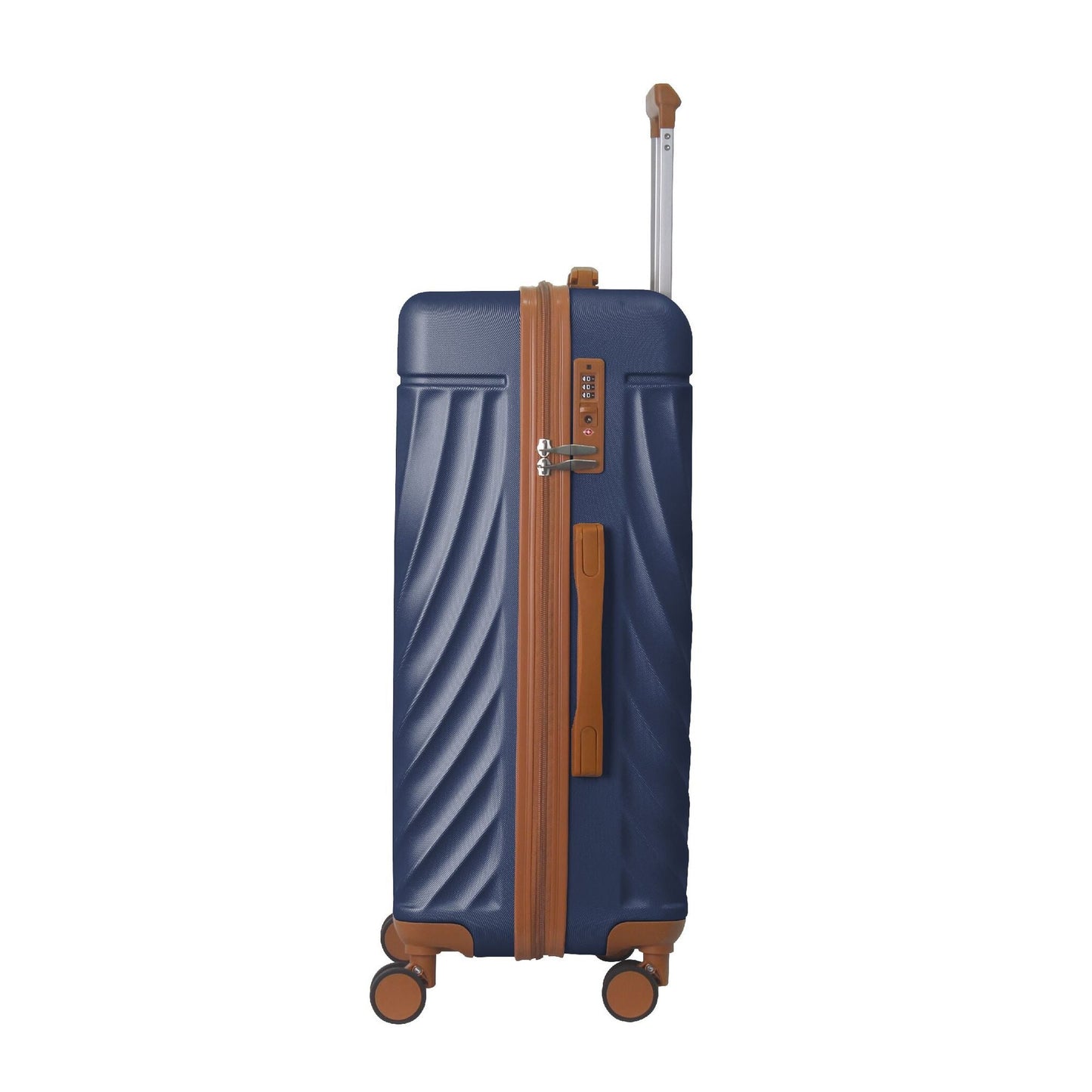 Luggage Sets ABS Hardshell 3pcs Luggage, Lightweight Durable Suitcase sets Spinner Wheels Suitcase with TSA Lock 20''24''28'' Available(Navy Blue)
