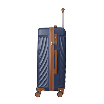 Luggage Sets ABS Hardshell 3pcs Luggage, Lightweight Durable Suitcase sets Spinner Wheels Suitcase with TSA Lock 20''24''28'' Available(Navy Blue)