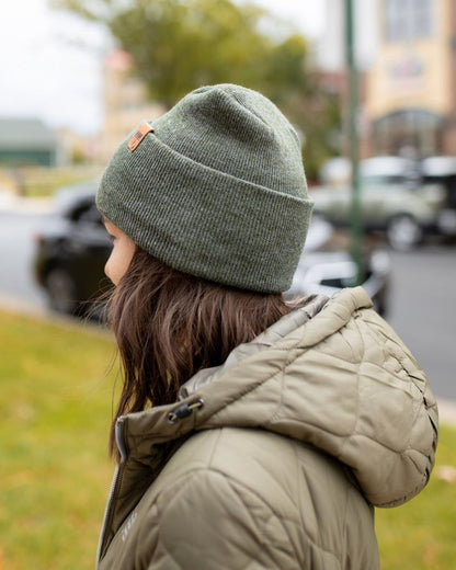 HAAKWEAR Theta-Stitch Cuffed Beanie - Designed and Made in USA (Patent Pending Design) - Forest Green