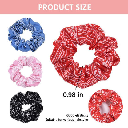 Hair Bow Scrunchy Hair Ties for Girls Ponytail Holders for Women Bunny Ear Scrunchies 3Pcs