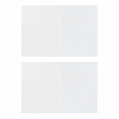 Party Tent Sidewall 2 pcs with Zipper PE White