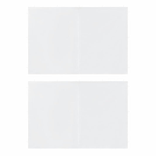 Party Tent Sidewall 2 pcs with Zipper PE White