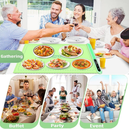 Silicone Electric Roll Up Heating Tray Food Warmers Mat Portable Hot Plates to Keep Food Warm