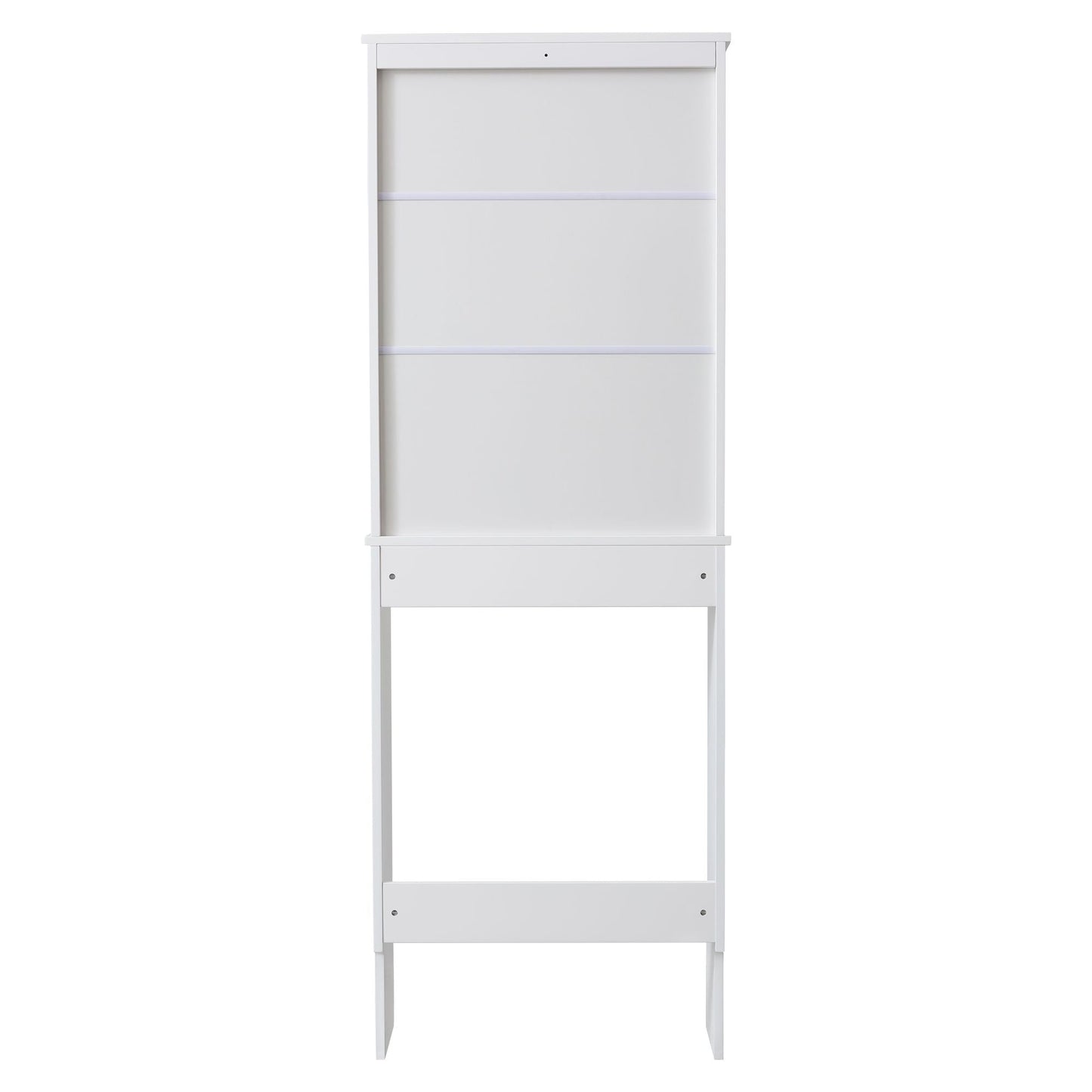 Fralimk 23.6*8.7*67inch Over-The-Toilet Storage, Bathroom Organizers And Storage Over Toilet Cabinet, Behind Toilet Bathroom Organizer With Two Louvered Doors, White