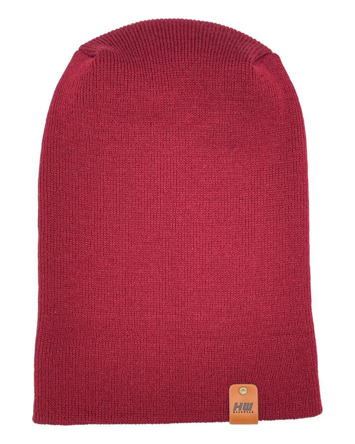 HAAKWEAR Theta-Stitch Cuffed Beanie - Designed and Made in USA (Patent Pending Design) - Burnt Maroon