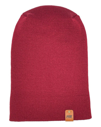 HAAKWEAR Theta-Stitch Cuffed Beanie - Designed and Made in USA (Patent Pending Design) - Burnt Maroon