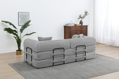 Foldable Sofa Bed, 77.9'' Folding Floor Couch, Compressed Convertable Sleeper Sofa, Memory Foam Couch with Pillow Back Support Armrest, 4-in-1 Futon Sofa Bed for Living Room, Army green