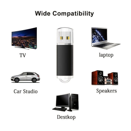 TOPESEL 5 Pack 16GB/32GB/64GB USB 2.0 Flash Drive Memory Stick Thumb Drives (5 Mixed Colors: Black Blue Green Red Silver)