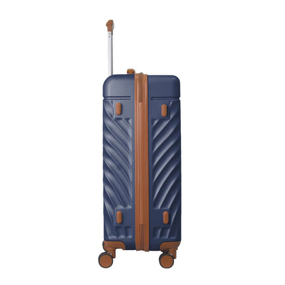 Luggage Sets ABS Hardshell 3pcs Luggage, Lightweight Durable Suitcase sets Spinner Wheels Suitcase with TSA Lock 20''24''28'' Available(Navy Blue)