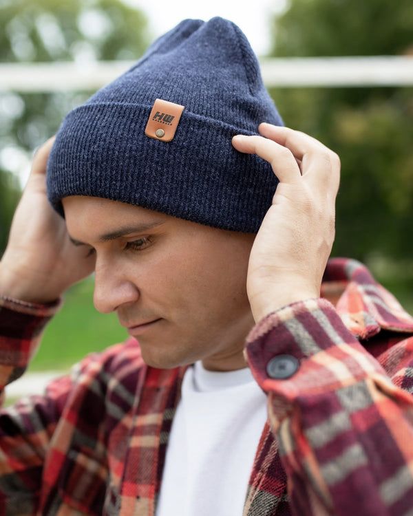 Cuffed Traditional Solid Denim Blue