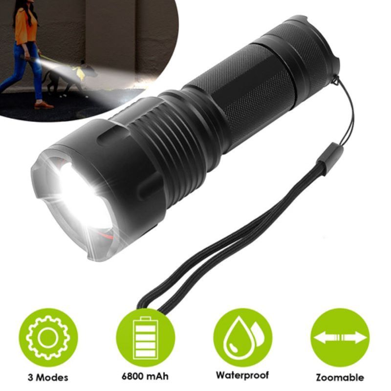Portable LED Rechargeable Flashlight for Night Walking