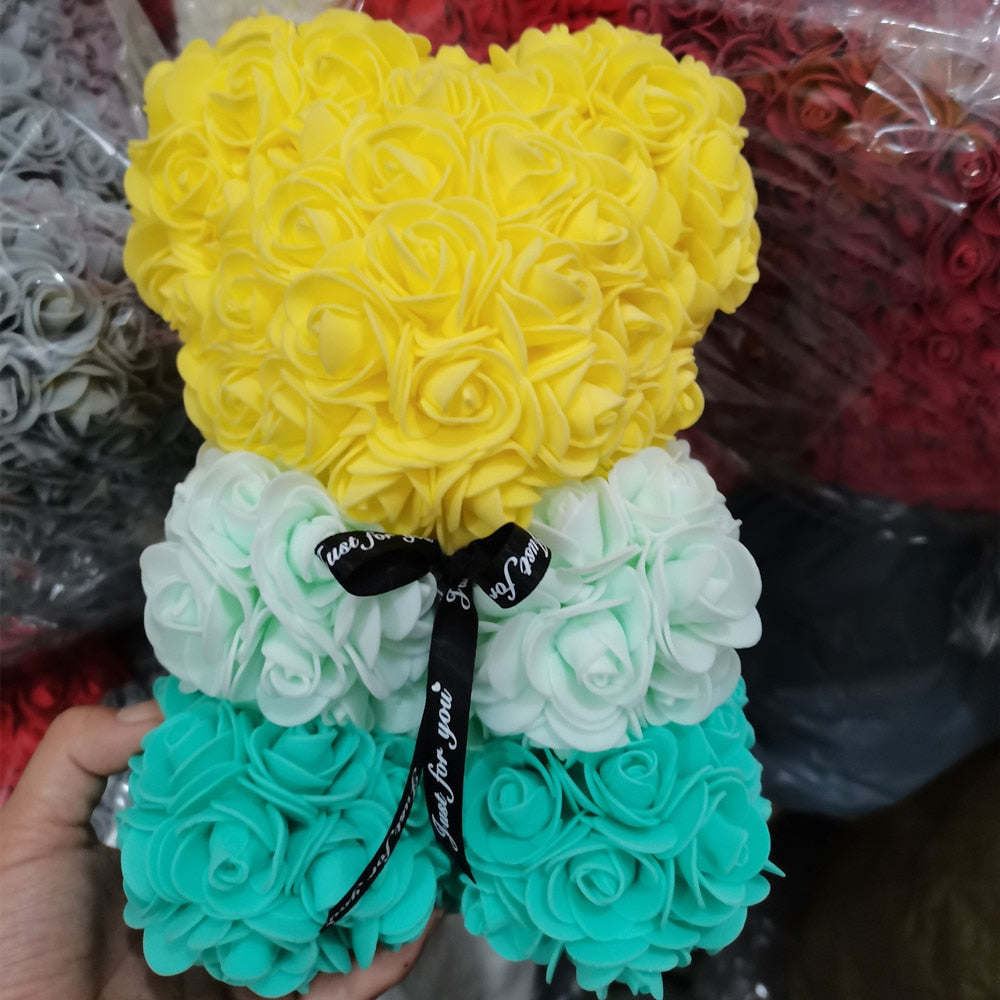 Rose Teddy Bear for Valentine's Day or Mother's Day Gifts