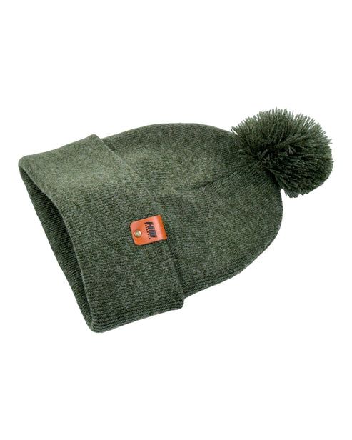 HAAKWEAR Pom Pom Beanie - Made in USA - Forest Green