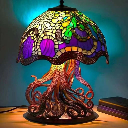 Colored Resin Plant Series Desk Lamp