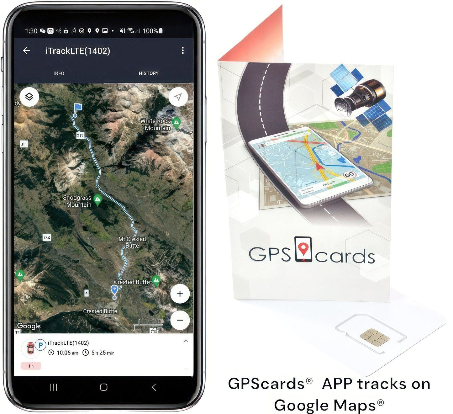 GPS Cards Sim for Mini GF07 GPS Tracker/ Phone Notification/ Speed Detector