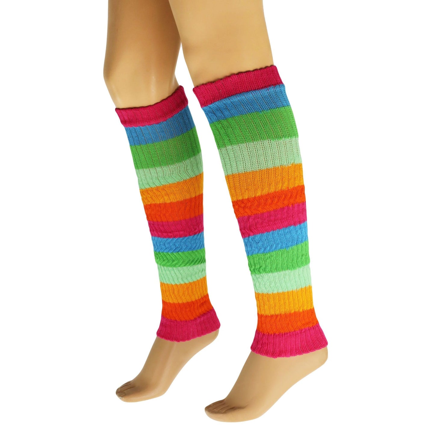 Leg Warmers for Women All Cotton Colorful Soft Knitted Leg Warmer 1 Pair