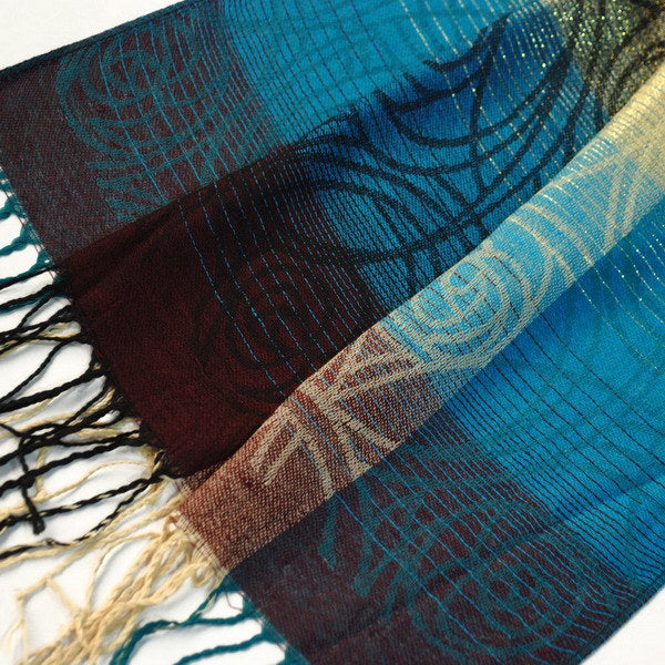 Blancho Bedding -Pa-a09-5 Moon & Stars & Roses Elegant Fashion Smooth Touch Tassel Ends Pashmina/Shawl/Scarf