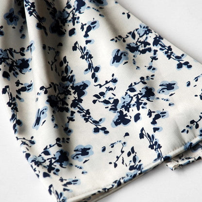Blando White Plum Blossom Chinese Style Noble Elegant Soft Natural Silky Scarf/Wrap/Shawl(Small)