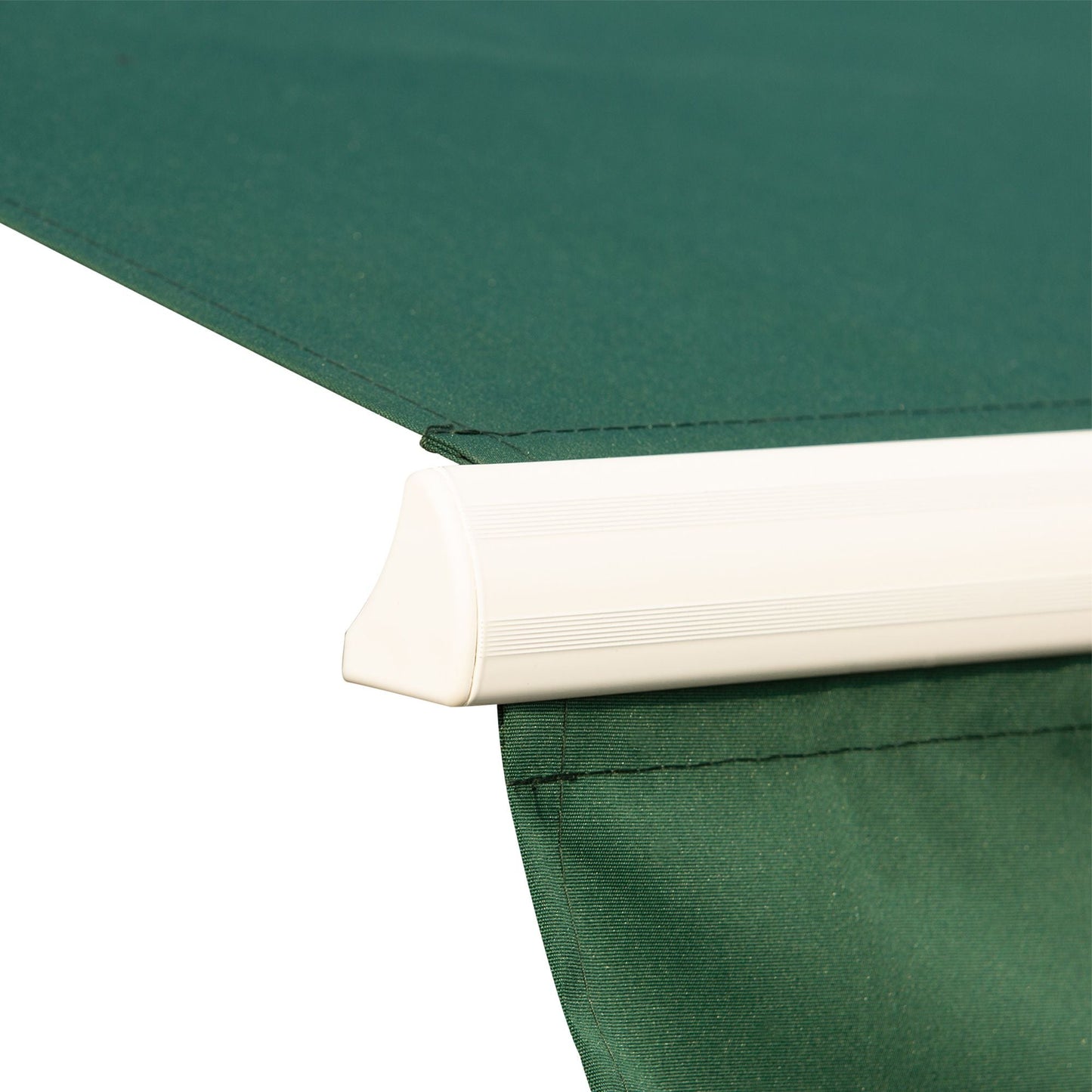 Outsunny 12x10 Manual Retractable Patio Awning, Adjustable Outdoor Sunshade Shelter for Patio, Balcony, Yard, Green