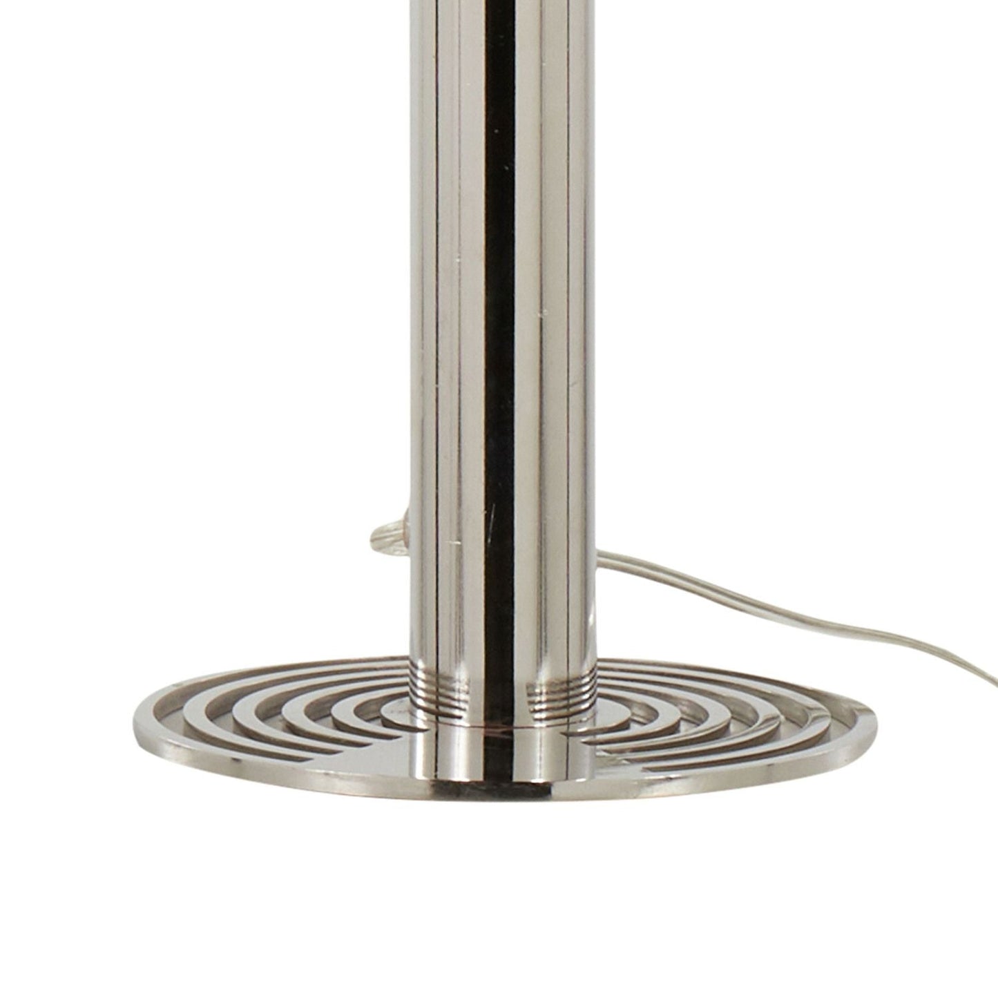 Master 29" Contemporary Metal Table Lamp in Polished Nickel and White Linen Shade from Grandview Gallery by - Set of 2