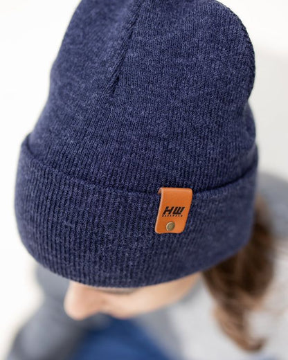 Cuffed Traditional Solid Denim Blue