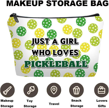 Personalized Pickleball Travel Makeup Cosmetic Bag set with Mirror for women girls,Pickleball Lover Player Makeup Bag organizer kit,Travel & Daily Use,Pickle ball stuff Gifts for Women Friends
