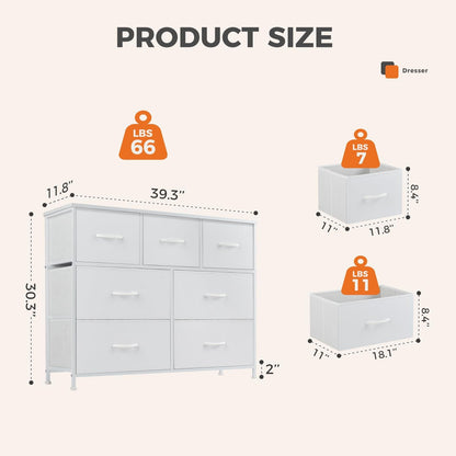 Dresser for bedroom 7 storage Spaces, assembled wardrobe lockers, bedroom furniture lockers
