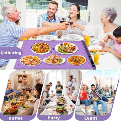 Silicone Electric Roll Up Heating Tray Food Warmers Mat Portable Hot Plates to Keep Food Warm