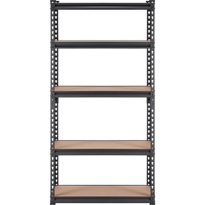 VEVOR Storage Shelving Unit, 5-Tier Adjustable, 2000 lbs Capacity, Heavy Duty Garage Shelves Metal Organizer Utility Rack, Black, 30" L x 12" W x 60" H for Kitchen Pantry Basement Bathroom Laundry