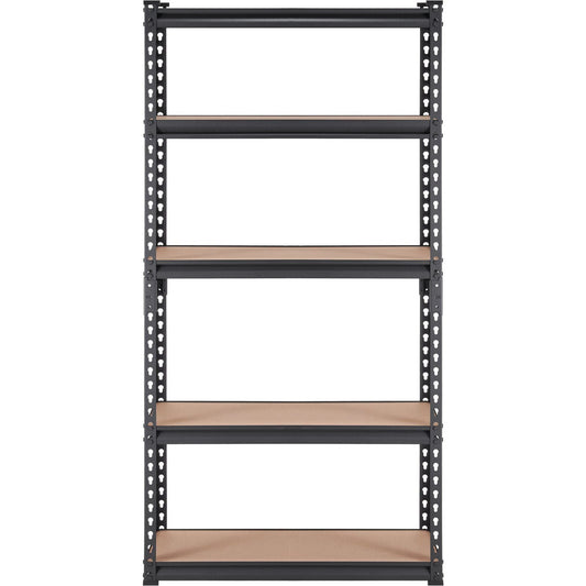 VEVOR Storage Shelving Unit, 5-Tier Adjustable, 2000 lbs Capacity, Heavy Duty Garage Shelves Metal Organizer Utility Rack, Black, 30" L x 12" W x 60" H for Kitchen Pantry Basement Bathroom Laundry
