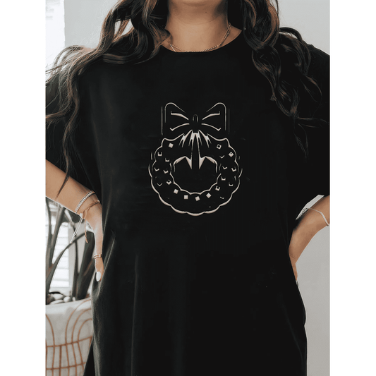 Casual Women's Cotton T-Shirt with Bow Detail - Trendy and Comfortable for Every Season