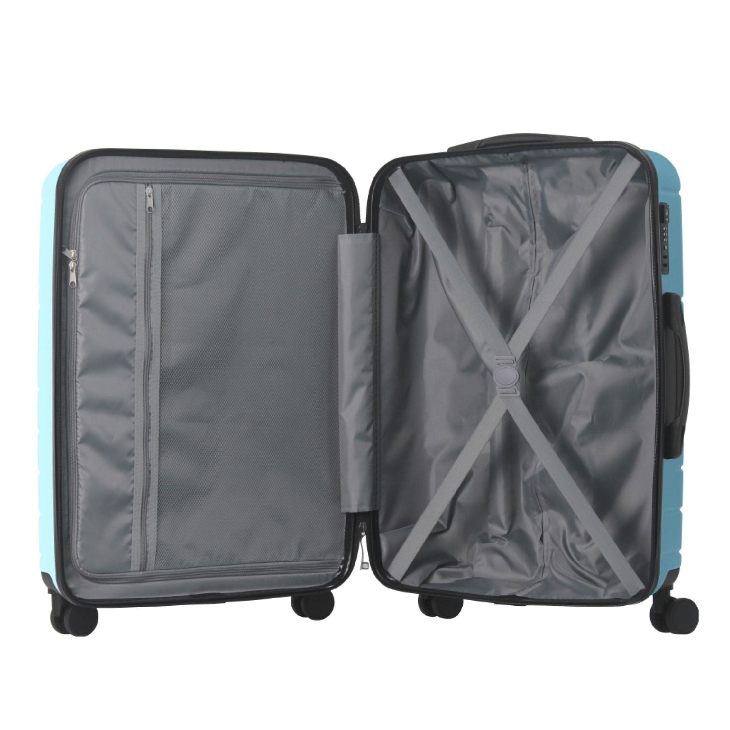Luggage Sets ABS Hardshell 3pcs Luggage, Lightweight Durable Suitcase sets Spinner Wheels Suitcase with TSA Lock 20''24''28'' Available(Blue)