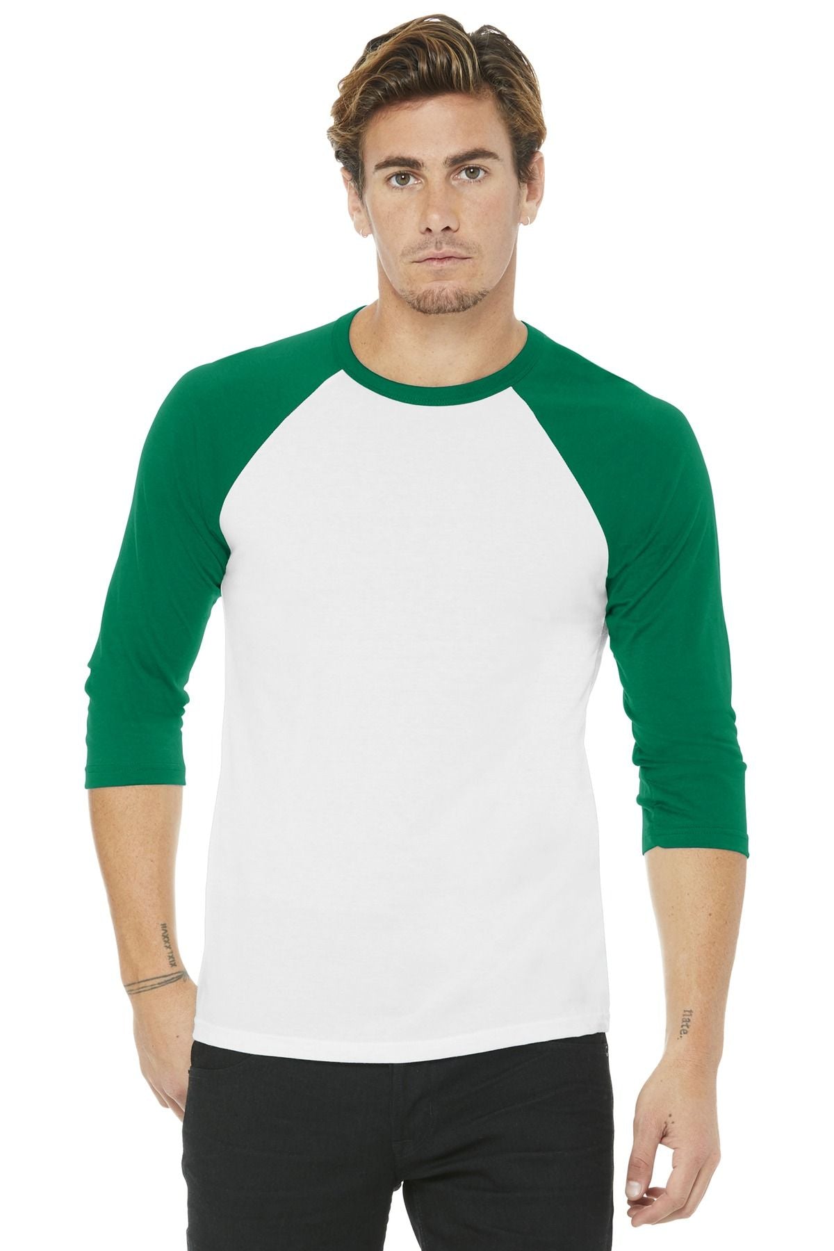 BELLA+CANVAS Unisex 3/4-Sleeve Baseball Tee BC3200