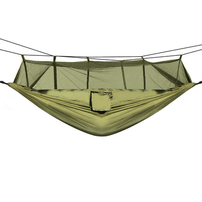 600lbs Load 2 Persons Hammock with Mosquito Net Outdoor Hiking Camping Hommock Portable Nylon Swing Hanging Bed