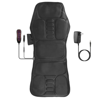 Full Body Massage Chair Pad with Heat Multifunctional Back Massager with Pinpoint Massage Vibration Timer for Home Office Car Use