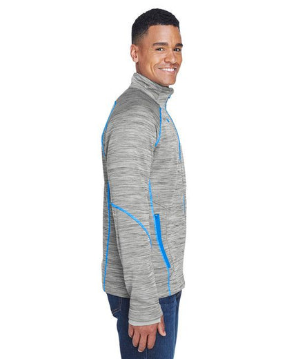 Men's Flux Mélange Bonded Fleece Jacket - CARBON/ OLY RED - S