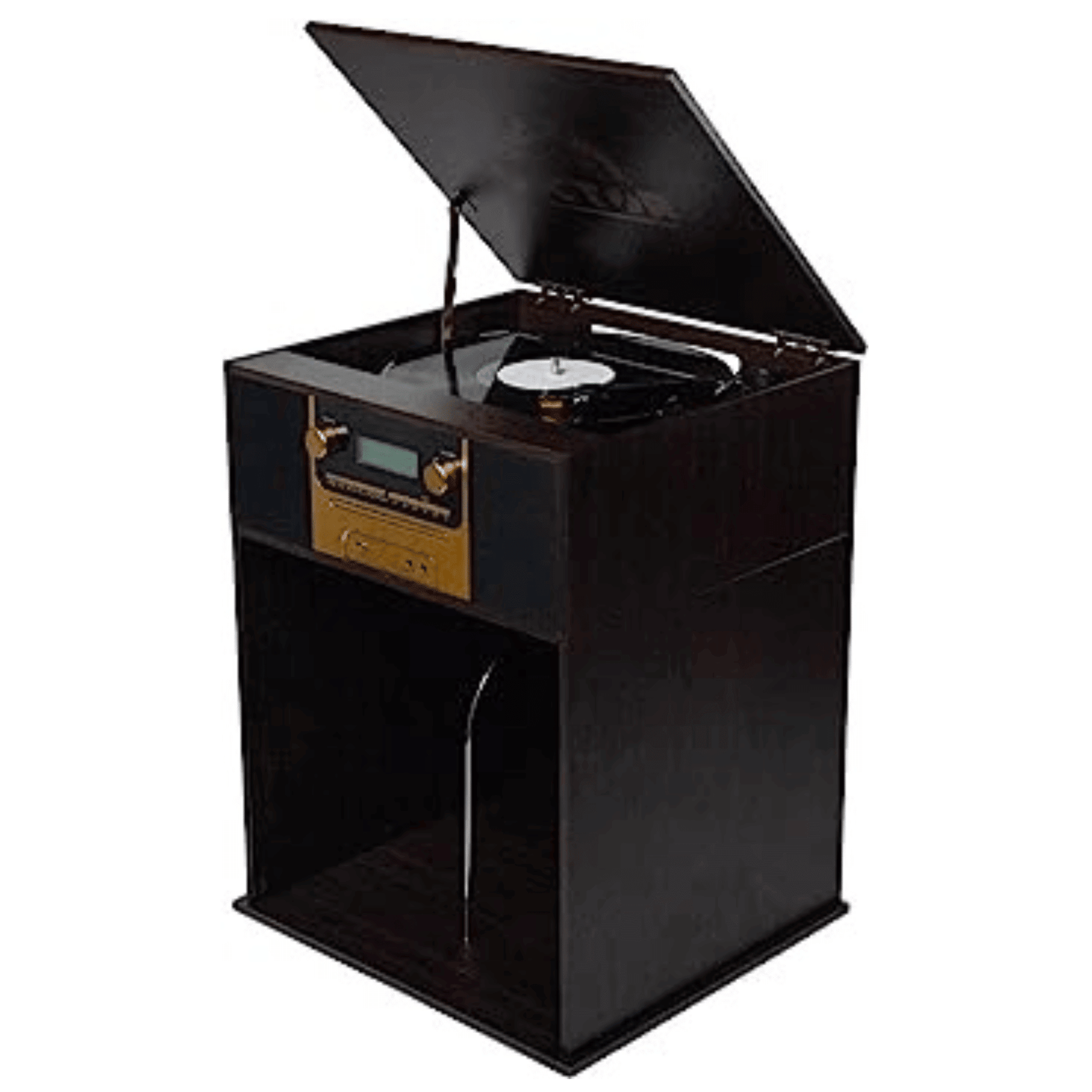 Victor Boyleston 7-in-1 3-Speed Turntable Music Center with Album Storage