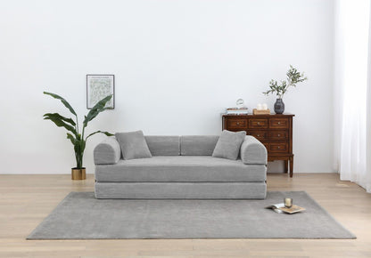 Foldable Sofa Bed, 77.9'' Folding Floor Couch, Compressed Convertable Sleeper Sofa, Memory Foam Couch with Pillow Back Support Armrest, 4-in-1 Futon Sofa Bed for Living Room, Army green