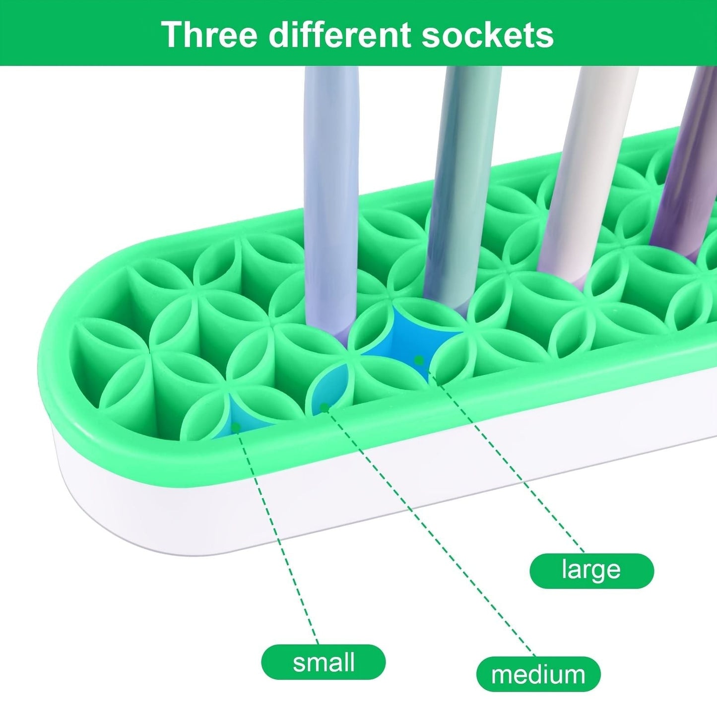 1pc Silicone Makeup Brush Holder, Silicone Makeup Brush Organizer, Multipurpose Nail Brush Organizer Storage For Sewing Craft Tools, Painting Pen Brushes, Nail Clipper