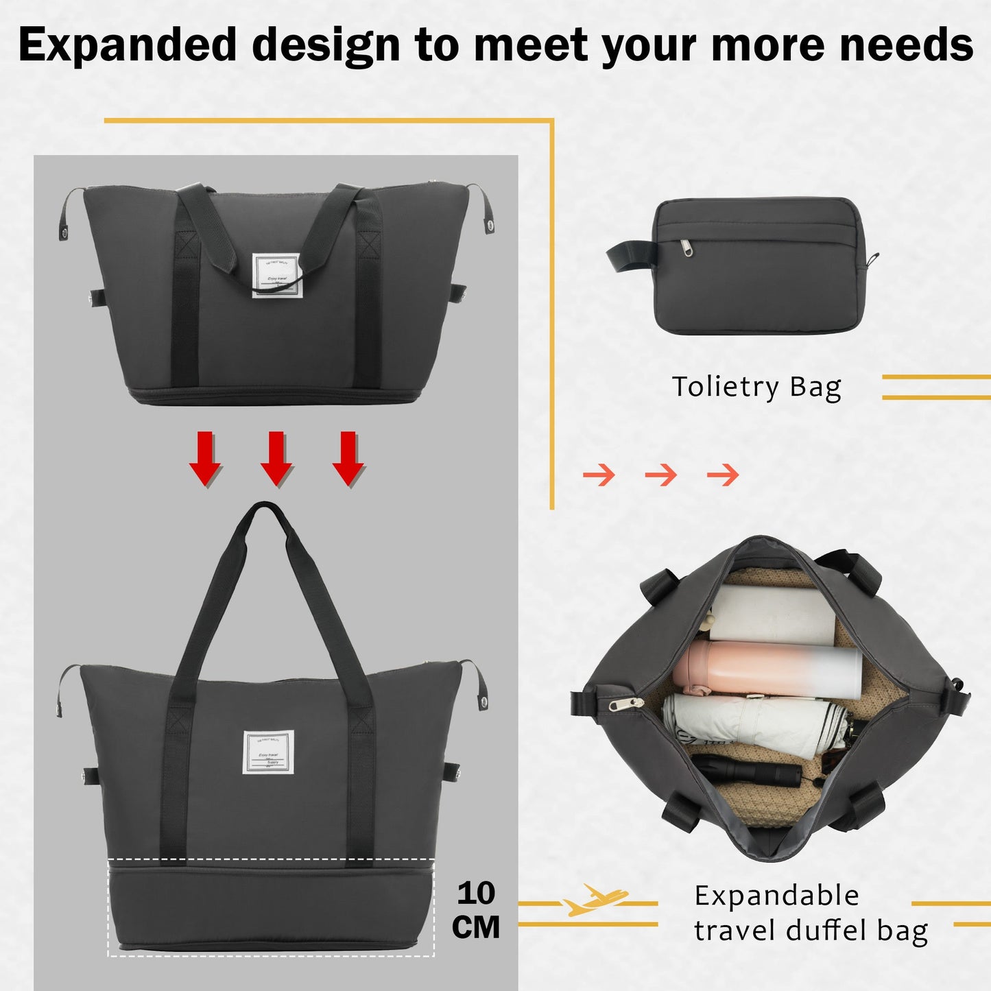 2 Piece Luggage Set with Bags Expanable Spinner Wheels ABS Lightweight Suitcase with TSA Lock 20inch+28inch