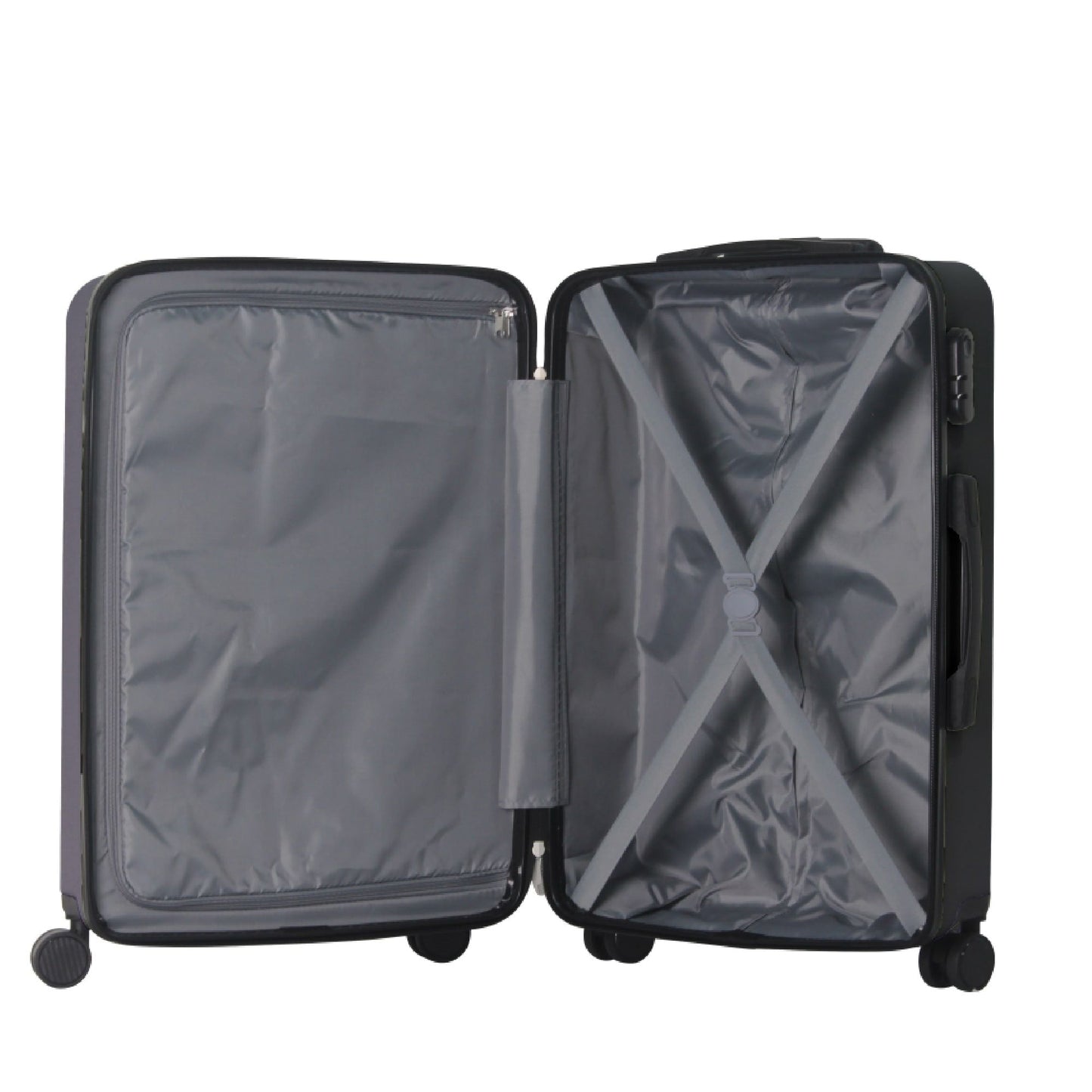 Luggage Sets ABS Hardshell 3pcs Luggage, Lightweight Durable Suitcase sets Spinner Wheels Suitcase 20''24''28'' (BLACK)